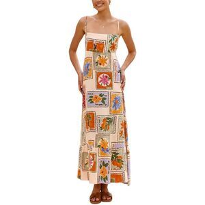 Esea Womens  Linen-Blend Dress